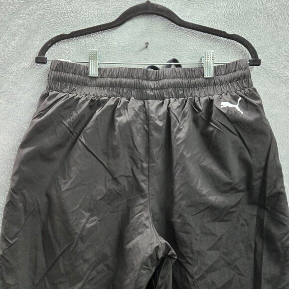 Puma Men Activewear Pants M Black Nylon Colorblock Windbreaker BMW Logo Zipper - Picture 6 of 11